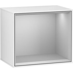 Villeroy und Boch Villeroy et Boch module d' Finion G590GJGF 41.8x35.6cm, station de charge, Emotion, étagère gris clair, laqué blanc brillant