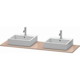 Duravit console XSquare XS063HB8686 160x55cm, avec deux découpes, cappuccino brillant