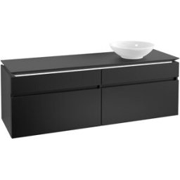 Villeroy und Boch Villeroy & Boch Legato Villeroy & Boch B598L0PD 160x50x50cm, avec éclairage LED, Black Matt Lacquer