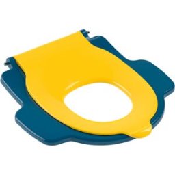 Villeroy und Boch Villeroy et Boch O.novo kids WC siège 8M11619B sans housse, pour enfants, charnières Inox , Ocean Blue / Sunshine Yellow