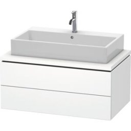 L-Cube Duravit vasque LC581801818 92 x 54,7 cm, blanc mat, pour console, 2 tiroirs