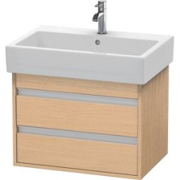 Duravit Ketho meuble sous-vasque KT662403030 65 x 44 cm, Eiche natur , 2 tiroirs, suspendu