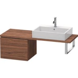 Duravit L-Cube meuble bas LC582202121 52 x 47,7 cm, noyer foncé, pour console, 2000 coulissant