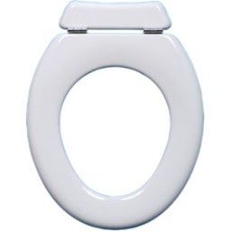 Pagette Toto WC siège Olfa Universal sans housse 0720001 avec panneau arrière, charnière en acier inoxydable, blanc