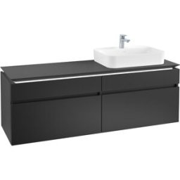 Villeroy und Boch Villeroy & Boch Legato Villeroy & Boch B766L0PD 160x55x50cm, avec éclairage LED, Black Matt Lacquer