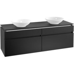 Villeroy und Boch Villeroy & Boch Legato Villeroy & Boch B600L0PD 160x55x50cm, avec éclairage LED, Black Matt Lacquer