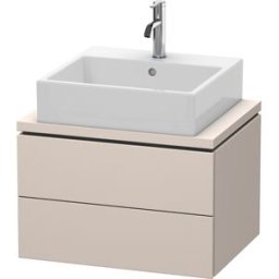 L-Cube Duravit vasque LC580509191 62 x 47,7 cm, taupe mat, pour console, 2 tiroirs
