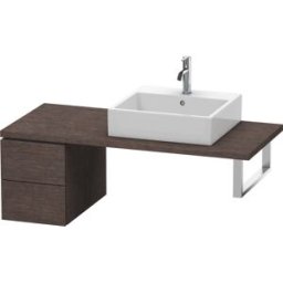 Duravit L-Cube meuble bas LC583507272 32 x 54,7 cm, chêne foncé brossé, pour console, 2 tiroirs