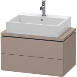 L-Cube Duravit vasque LC580604343 72 x 47,7 cm, basalte mat, pour console, 2 tiroirs