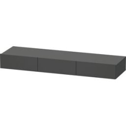 Duravit DuraStyle étagère tiroir DS827204949 150 x 44 cm, 3 tiroirs, graphite mat, avec support console