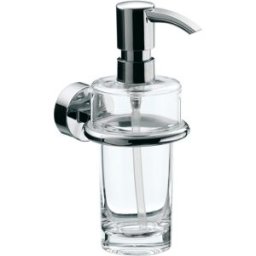 Emco Rondo 2 452100100 Distributeur de savon liquide cristal clair, doseur en plastique, 130 ml