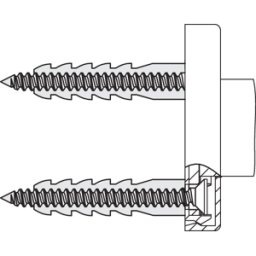 Fixation Hewi BM210 blanc pur, pour tringles à rideaux