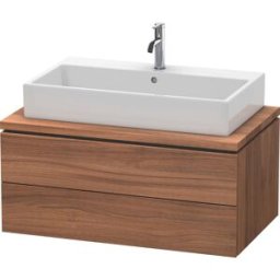 L-Cube Duravit vasque LC581807979 92 x 54,7 cm, noyer naturel, pour console, 2 tiroirs