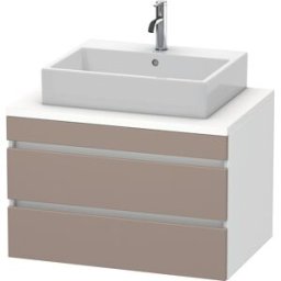 Duravit DuraStyle vasque DS531704318 80 x 54,8 cm, basalte mat / blanc mat, pour console, 2 tiroirs