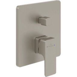 Villeroy und Boch Set de finition Villeroy et Boch Subway 3.0 TVS11200300064 mitigeur bain encastré monocommande, avec inverseur, montage mural, nickel brossé noir