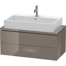 L-Cube Duravit vasque LC580808989 92 x 47,7 cm, gris flanelle brillant, pour console, 2 tiroirs