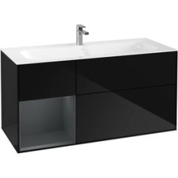 Villeroy und Boch Villeroy et Boch Finion Villeroy et Boch G060HGPH 119,6x59,1cm, Emotion, tablette gauche Midnight Blue Matt Lacquer , Glossy Black Lacquer