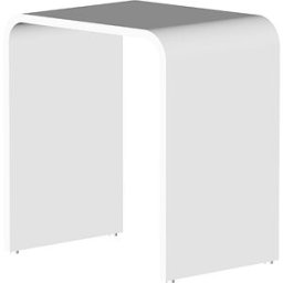 Tabouret Steinberg 4307000W 400x300x430mm, en MineoStone, blanc