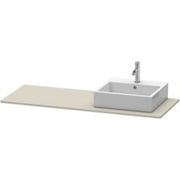 Duravit console XSquare XS060GR6060 140x55cm, avec découpe 2000 , droite, Taupe