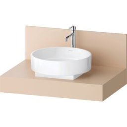 Console de balcon Duravit BA90560IEIE0000 80 x 55 x 37 cm, 1 vasque centrale découpée, beige sable mat