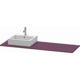 Duravit console XSquare XS060HL9494 160x55cm, avec découpe 2000 , gauche, soie aubergine mate