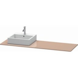 Duravit XSquare console XS060HL8686 160x55cm, avec découpe 2000 , gauche, cappuccino brillant