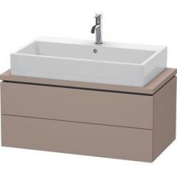 L-Cube Duravit vasque LC580804343 92 x 47,7 cm, basalte mat, pour console, 2 tiroirs