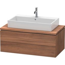 L-Cube Duravit vasque LC581907979 102 x 54,7 cm, noyer naturel, pour console, 2 tiroirs