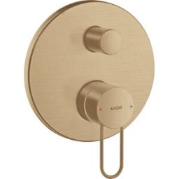 Hansgrohe Axor Uno set de finition 38428140 mitigeur de bain à encastrer, avec poignée étrier, avec combinaison de sécurité intégrée, bronze brossé