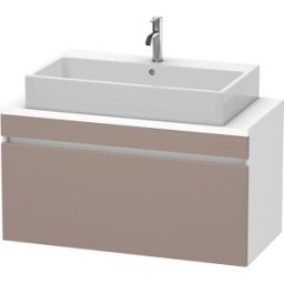Duravit DuraStyle vasque match0 DS530404318 100 x 47,8 cm, basalte mat / blanc mat, pour console, coulissant 2000