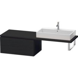 Duravit L-Cube meuble bas LC583901616 82 x 54,7 cm, Eiche schwarz , pour console, 2 tiroirs