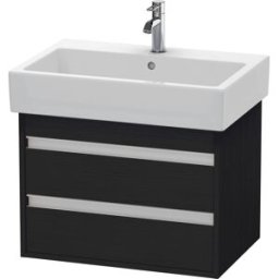 Duravit Ketho meuble sous-vasque KT662401616 65 x 44 cm, Eiche schwarz , 2 tiroirs, suspendu