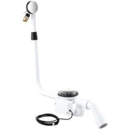 Bonde/trop-plein Bette Trio E3 B586-901 chromé , pour baignoire avec bonde de 90 mm, électronique, avec remplissage
