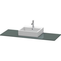 Duravit console XSquare XS060GM3838 140x55cm, avec découpe 2000 , centre, Dolomiti Grey brillant