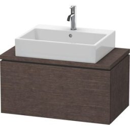 L-Cube Duravit vasque LC580207272 82 x 47,7 cm, chêne foncé brossé, pour console, coulissant 2000