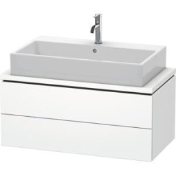 L-Cube Duravit vasque LC580801818 92 x 47,7 cm, blanc mat, pour console, 2 tiroirs