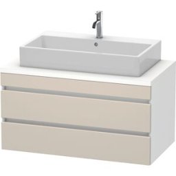 Duravit DuraStyle vasque DS531909118 100 x 54,8 cm, taupe / blanc mat, pour console, 2 tiroirs