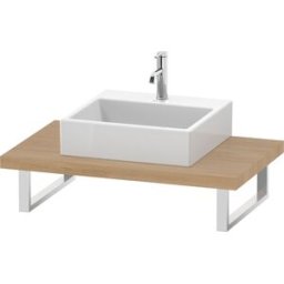 Duravit L-Cube console LC102C03030 épaisseur 4,5 cm, Eiche natur , pour Vasques à poser , variable