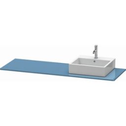 Duravit console XSquare XS060HR4747 160x55cm, avec découpe 2000 , droite, pierre Blue brillant