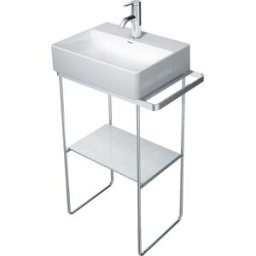 Duravit DuraSquare console en métal 0031091000 au sol, pour lavabo 073245, chromé