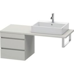 Duravit DuraStyle vasque DS533700707 50 x 54,8 cm, gris béton mat, pour console, 2 tiroirs