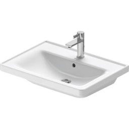 Duravit D-Neo lavabo pour meuble 2367650000 65 x 48 cm, avec trou pour robinetterie, blanc , avec trop-plein, banque de trous pour robinetterie