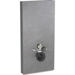 Geberit Monolith module de toilettes suspendu 131022005 hauteur 101cm, façade aspect ardoise, côté aluminium chrome noir