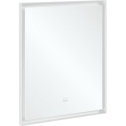 Villeroy und Boch Villeroy et Boch Subway 3.0 Miroir A4636500 cadre en aluminium, 65 x 75 x 4,75 cm, blanc mat