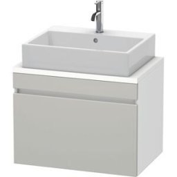Duravit DuraStyle vasque DS530100718 70 x 47,8 cm, gris béton / blanc mat, pour console, coulissant 2000