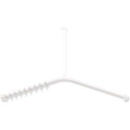 Hewi System 900 rideaux match0 900.34.10260DX 987 x 987 mm, 20 anneaux de rideaux, Inox enduit de poudre blanc foncé mat