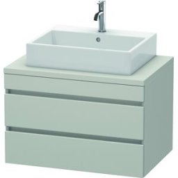 Duravit DuraStyle vasque DS531700707 80 x 54,8 cm, gris béton mat, pour console, 2 tiroirs