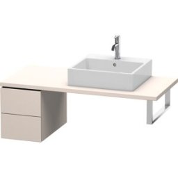 Duravit L-Cube meuble bas LC583509191 32 x 54,7 cm, taupe mat, pour console, 2 tiroirs
