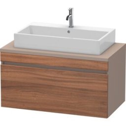 Duravit DuraStyle vasque match0 DS531407943 100 x 54,8 cm, noyer naturel / basalte mat, pour console, coulissant 2000