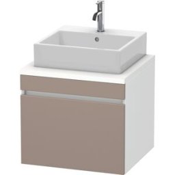 Duravit DuraStyle vasque match0 DS531004318 60 x 54,8 cm, basalte mat / blanc mat, pour console, coulissant 2000